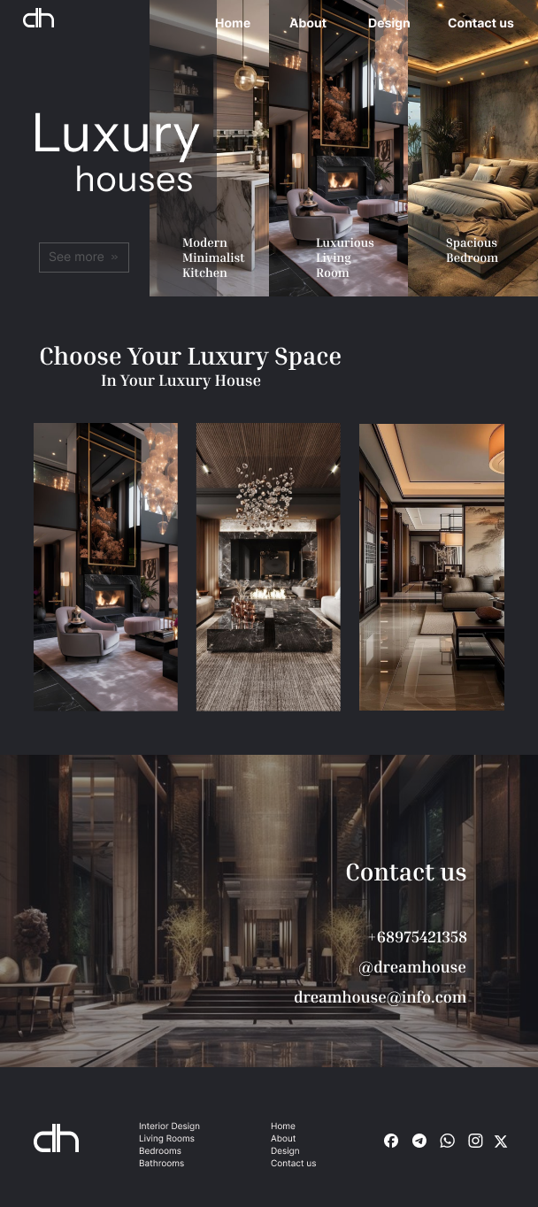Web design for Luxury house design